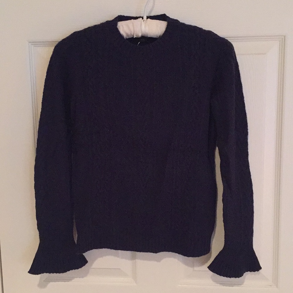 J. Crew navy cable knit sweater